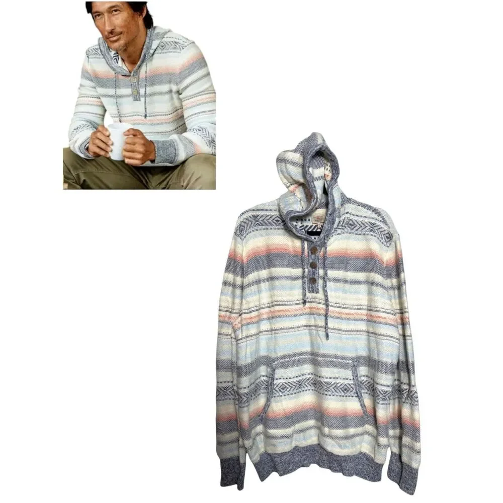Faherty Cove Sweater Poncho SRP Sierra Paradise Size XXL